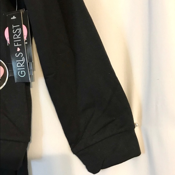 NWT Girls Black and Animal Print Sweatsuit- size 8 - Picture 6 of 12